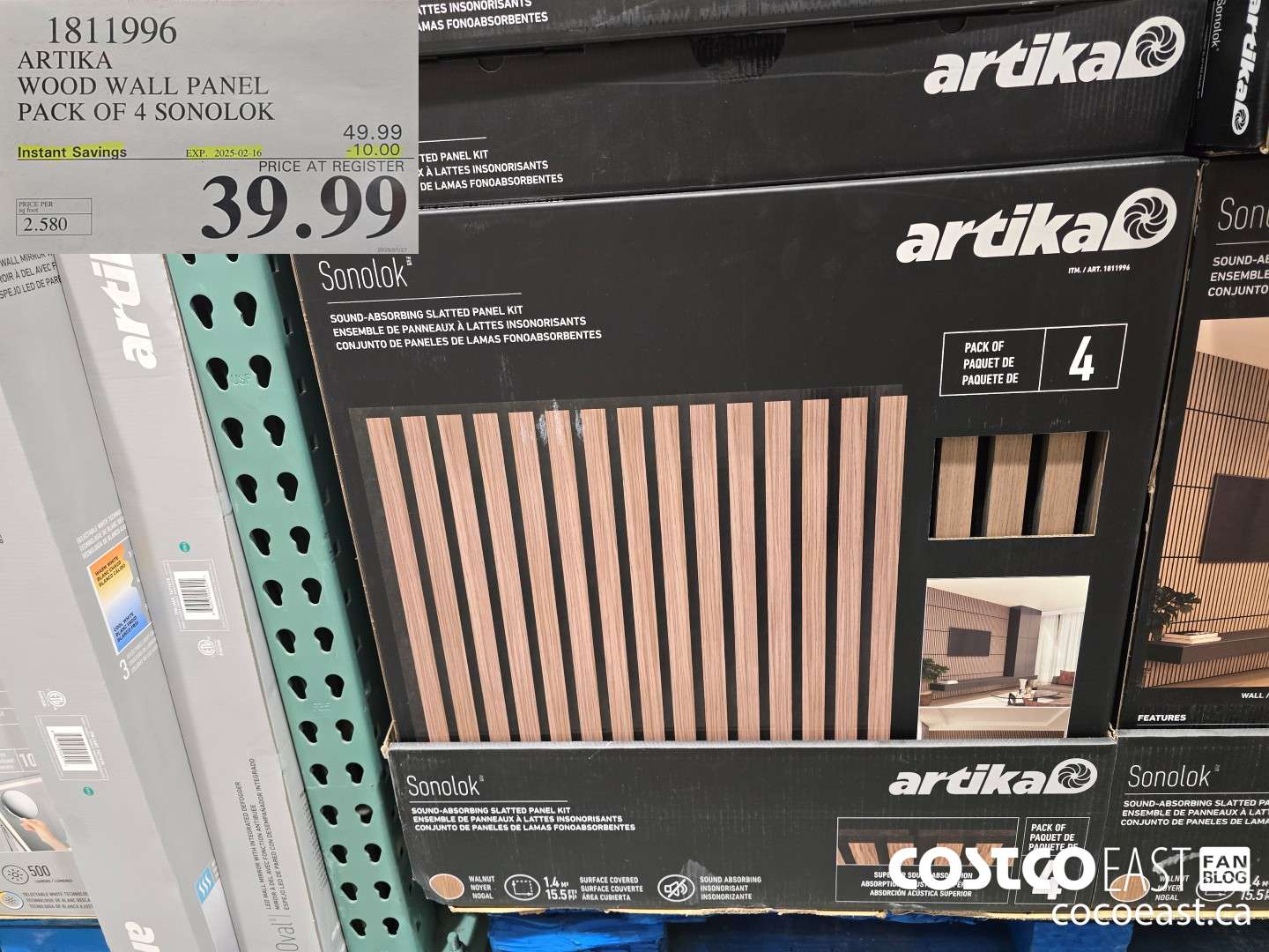 1811996 ARTIKA WOOD WALL PANEL PACK OF 4 SONOLOK ($10.00 INSTANT SAVINGS EXPIRES ON 2025-02-16) $39.99