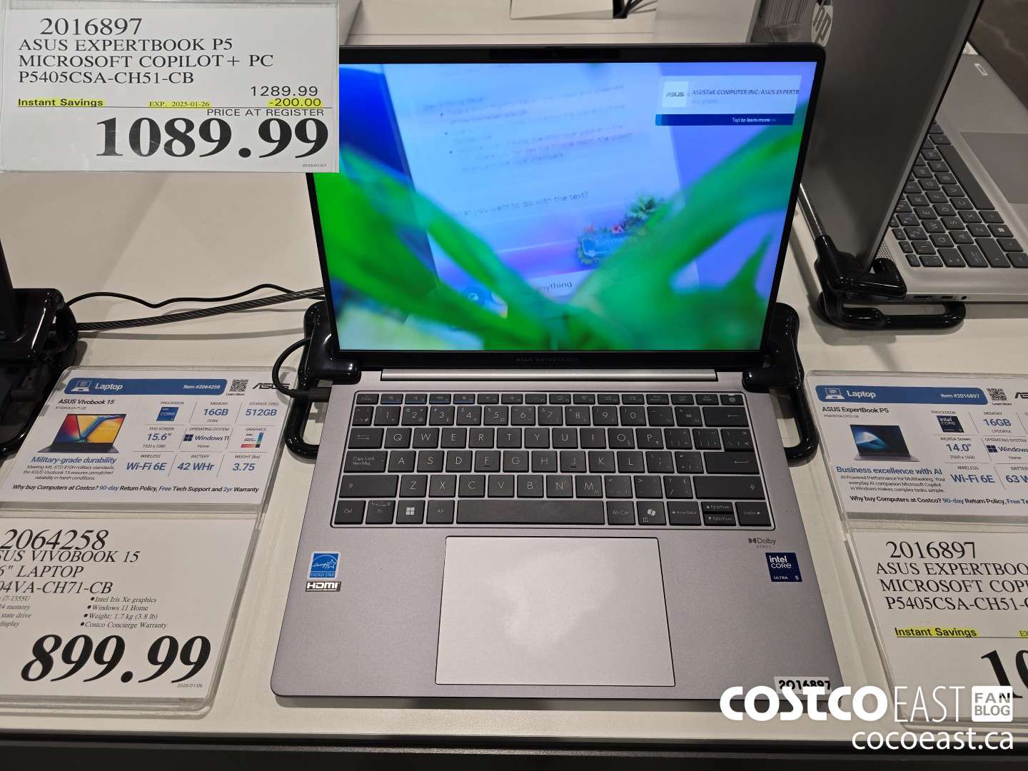 2016897 ASUS EXPERTBOOK P5 MICROSOFT COPILOT+ PC P5405CSA-CHS51-CB ($200.00 INSTANT SAVINGS EXPIRES ON 2025-01-26) $1089.99