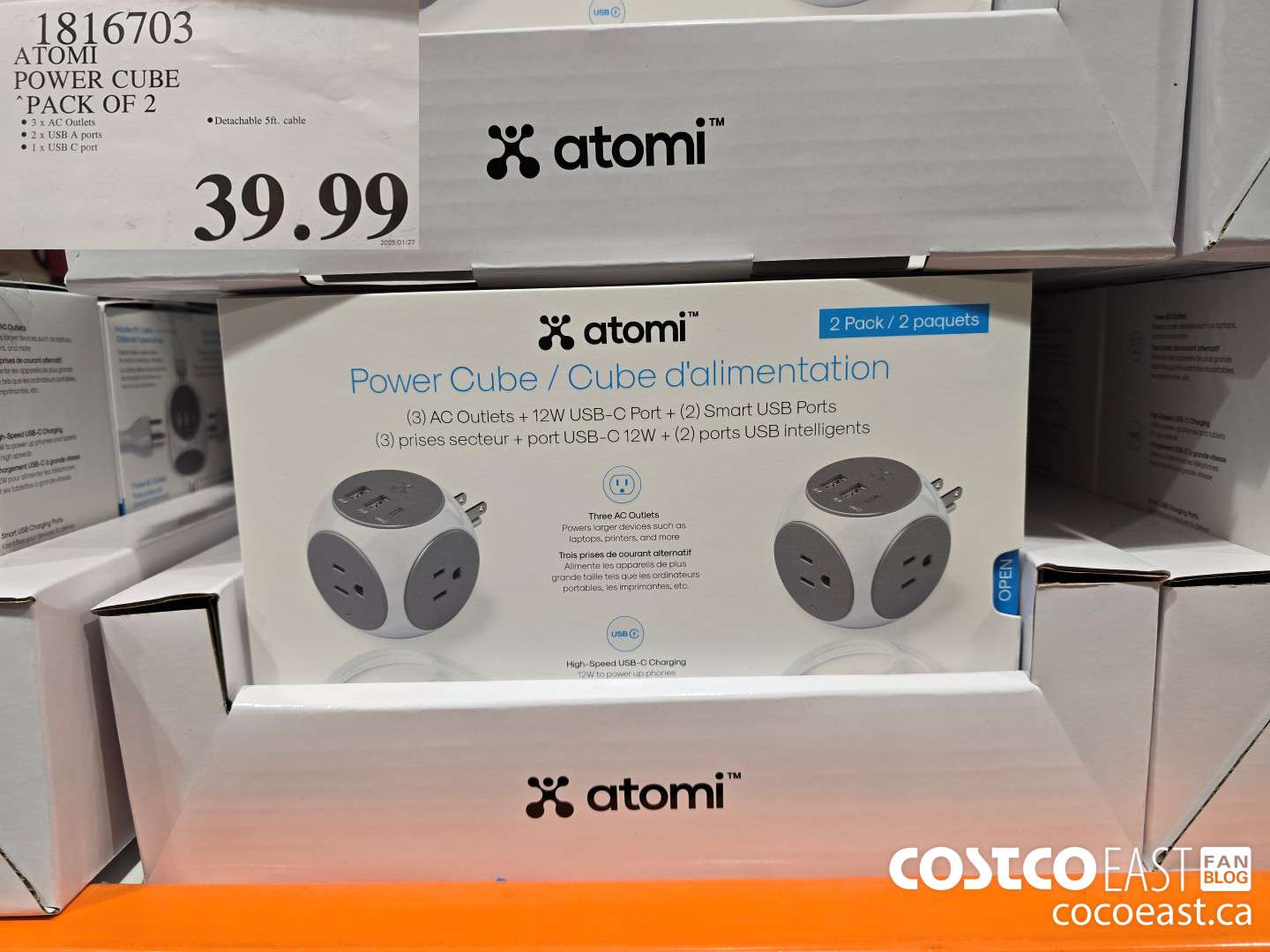 1816703 ATOMI POWER CUBE PACK OF 2 $39.99