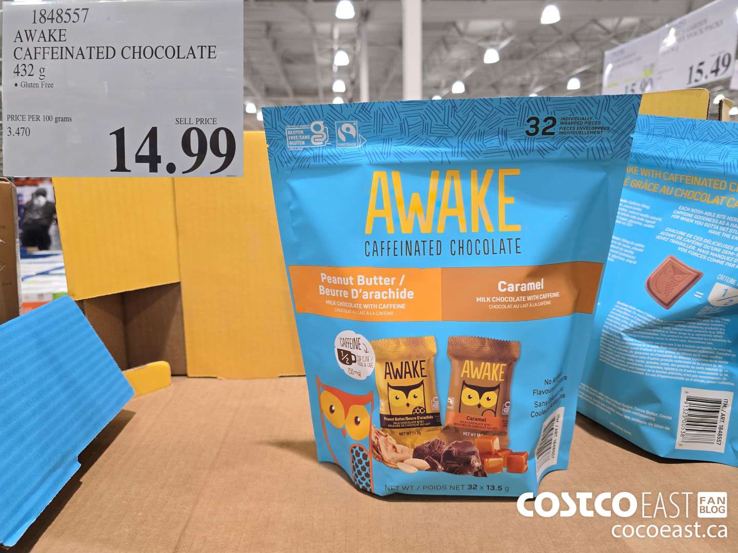 1848557 AWAKE CAFFEINATED CHOCOLATE 432 9 $14.99