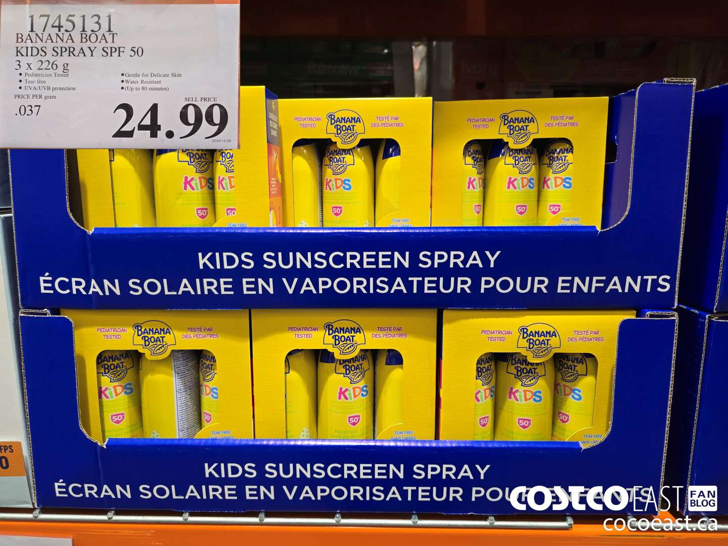 1745131 BANANA BOAT KIDS SPRAY SPF 50 3 X 226 G $24.99