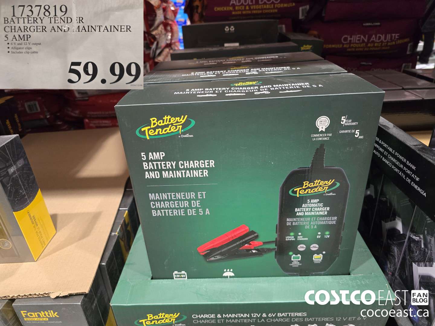 1737819 BATTERY TENDER CHARGER AND MAINTAINER 5 Amp $59.99