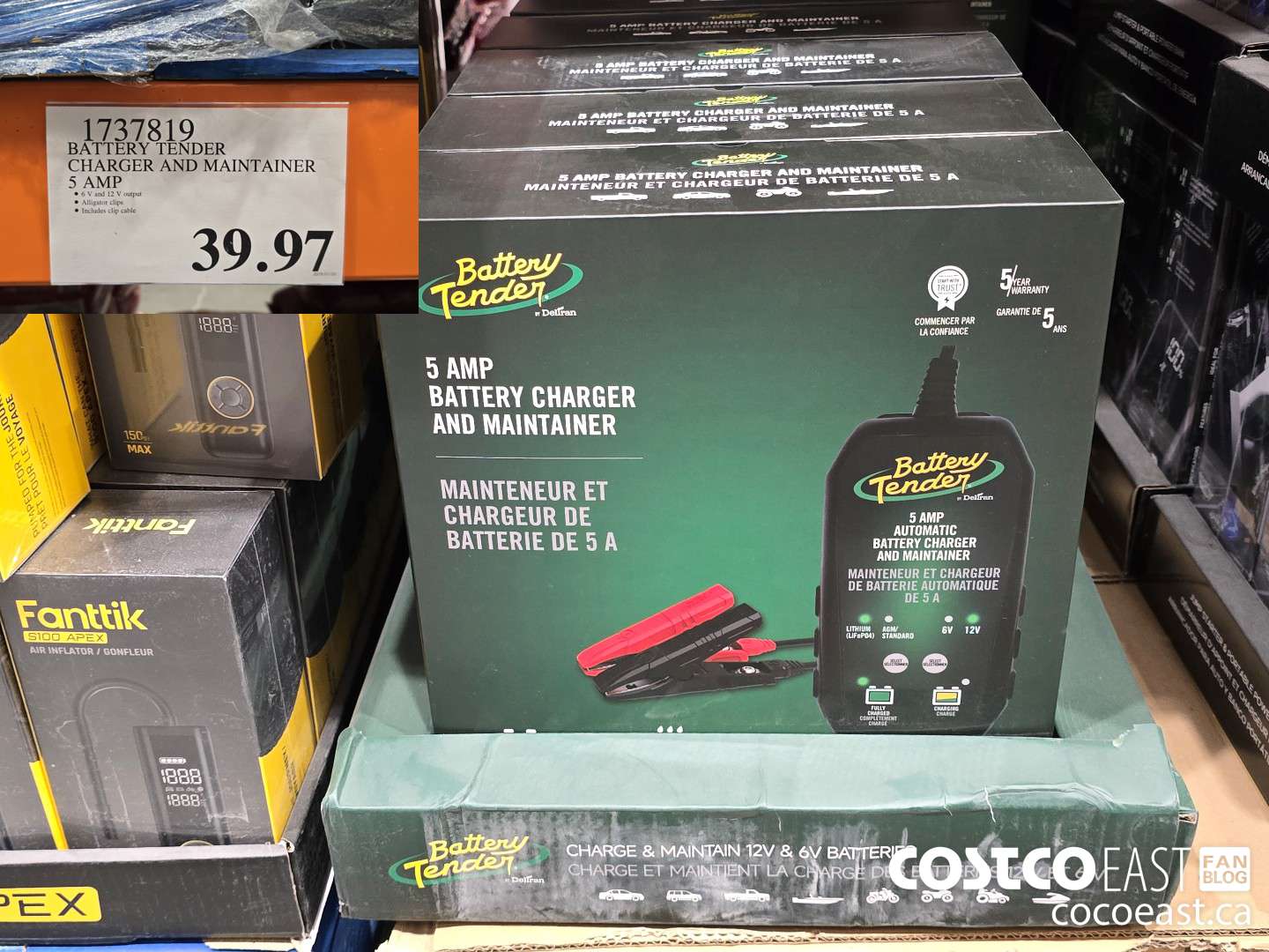 1737819 BATTERY TENDER CHARGER AND MAINTAINER 5 Amp $39.97