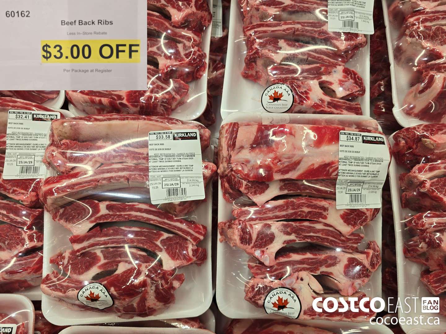 60162 BEEF BACK RIBS ($3.00 INSTANT SAVINGS)
