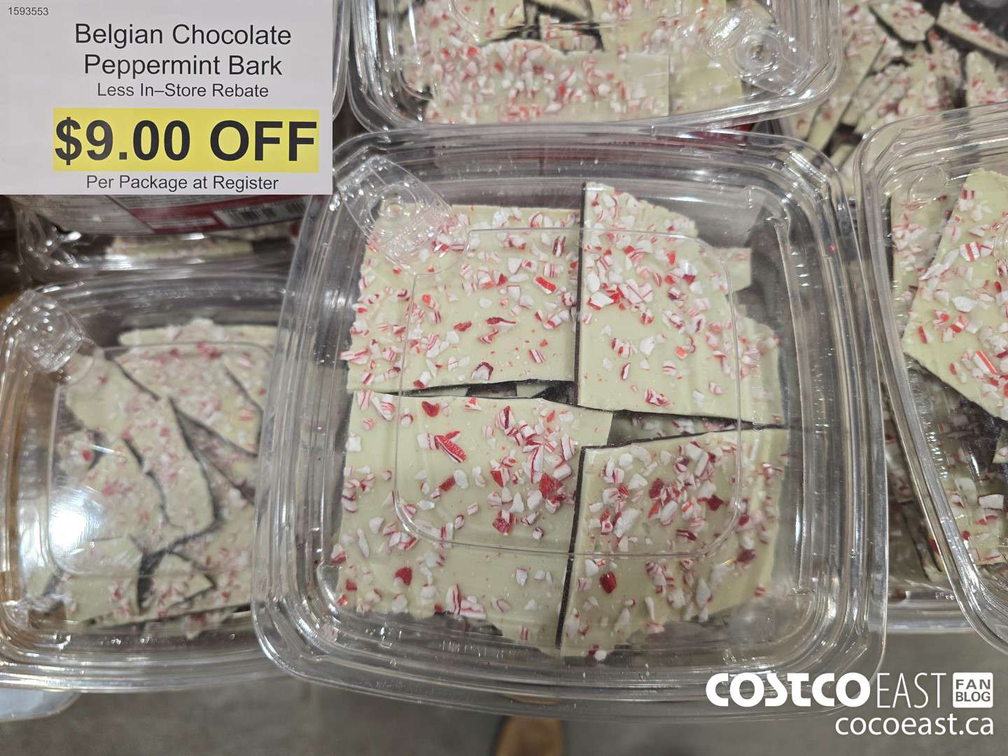 1593553 BELGIAN CHOCOLATE PEPPERMINT BARK ($9.00 INSTANT SAVINGS)