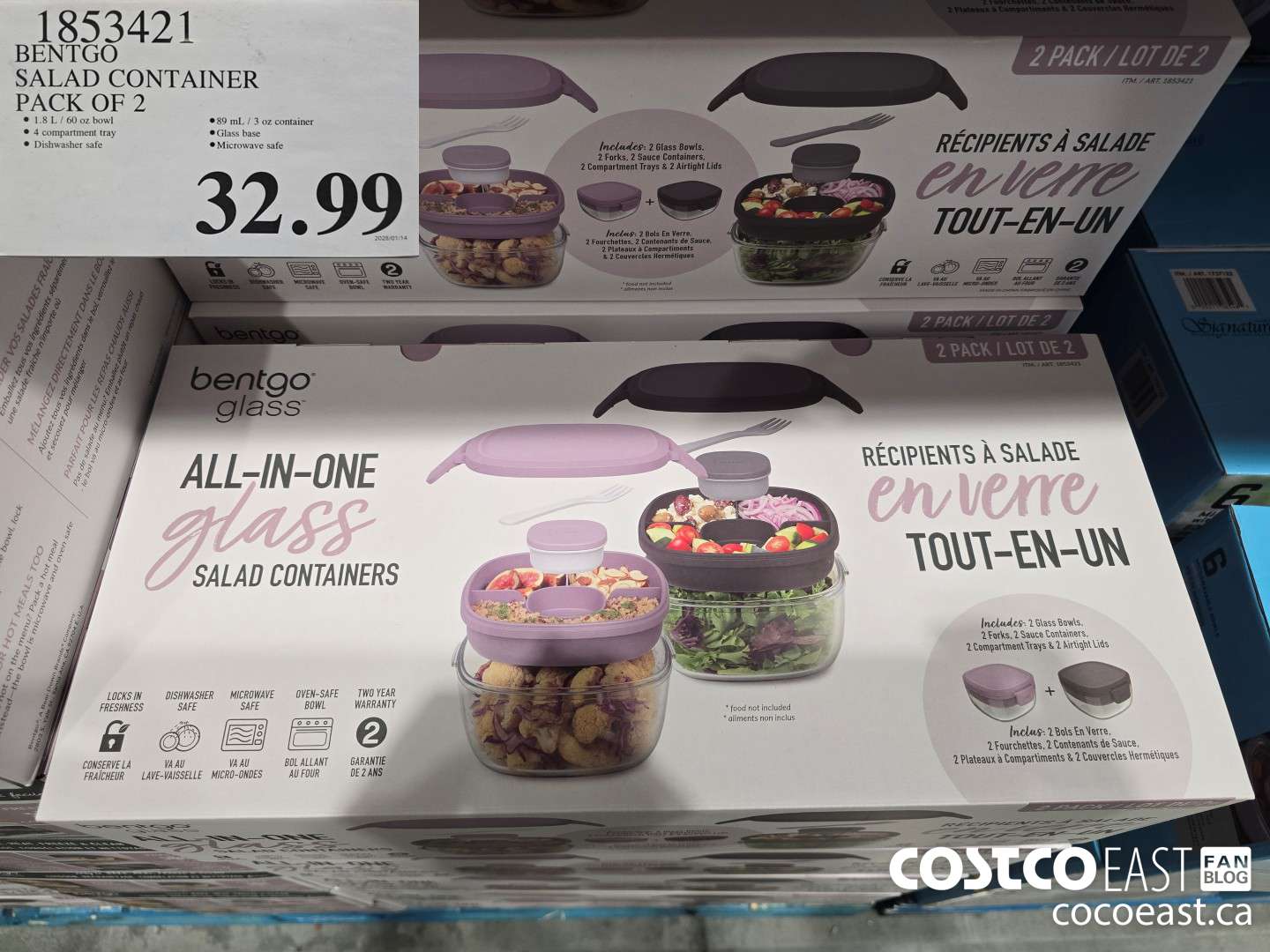 1853421 BENTGO SALAD CONTAINER PACK OF 2 $32.99