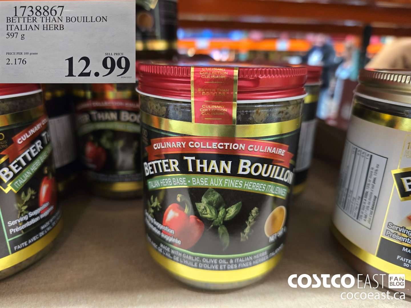 1738867 BETTER THAN BOUILLON ITALIAN HERB 597 G $12.99