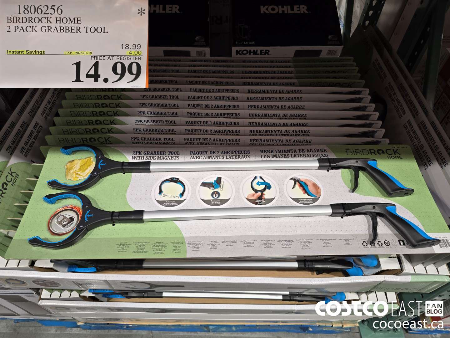 1806256 BIRDROCK HOME 2 PACK GRABBER TOOL ($4.00 INSTANT SAVINGS EXPIRES ON 2025-01-19) $14.99