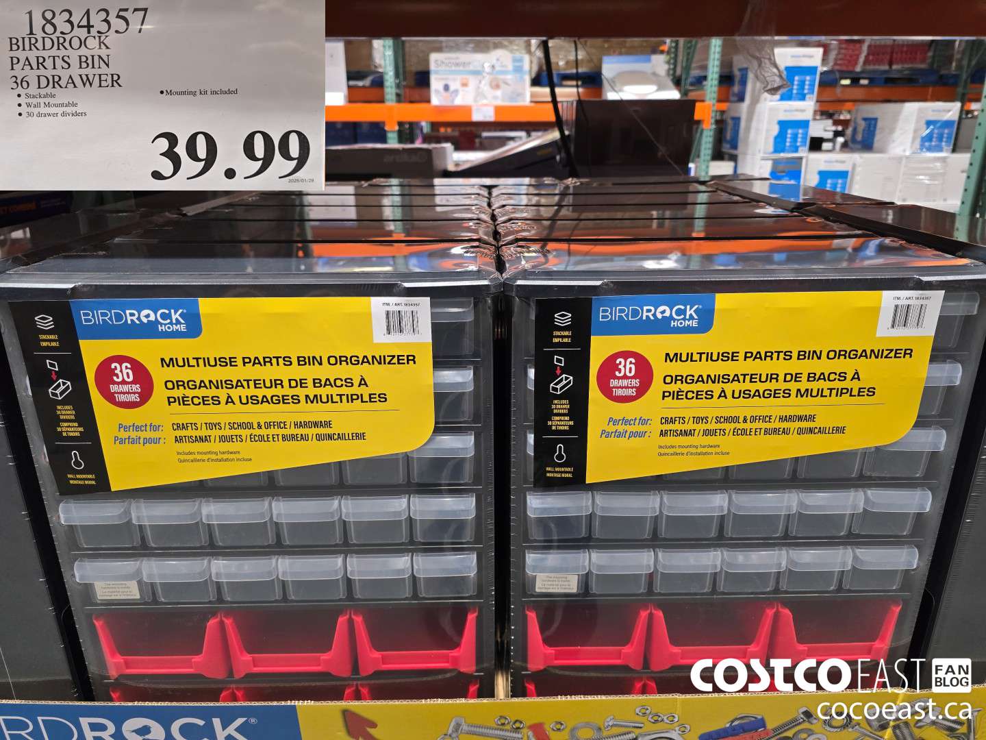 1834357 BIRDROCK PARTS BIN 36 DRAWER $39.99