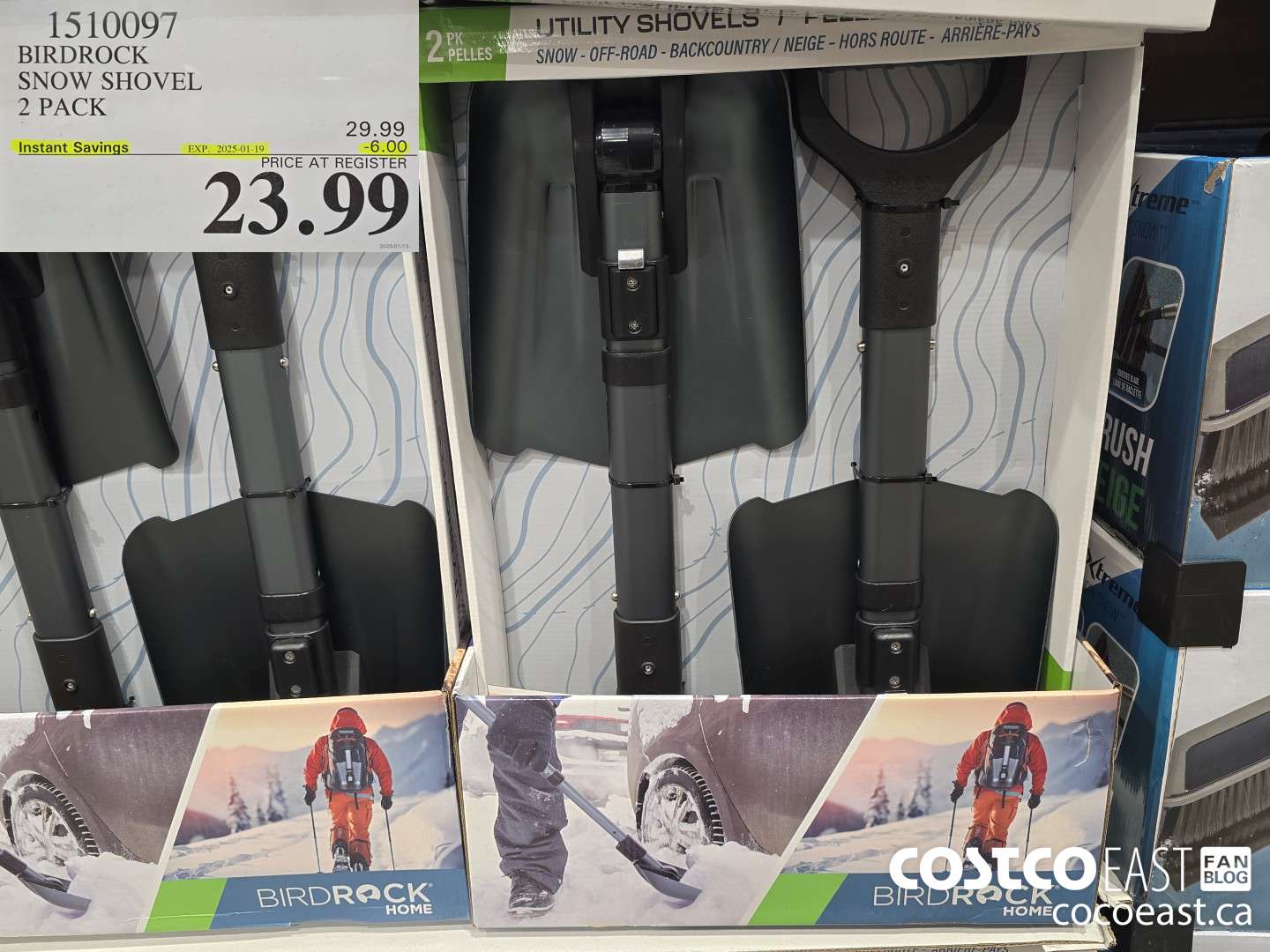 1510097 BIRDROCK SNOW SHOVEL 2 PACK ($6.00 INSTANT SAVINGS EXPIRES ON 2025-01-19) $23.99