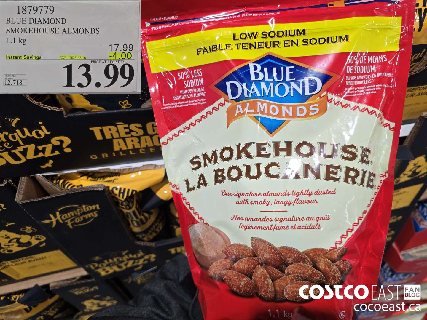 1879779 BLUE DIAMOND SMOKEHOUSE ALMONDS 1.1 kg ($4.00 INSTANT SAVINGS EXPIRES ON 2025-02-16) $13.99