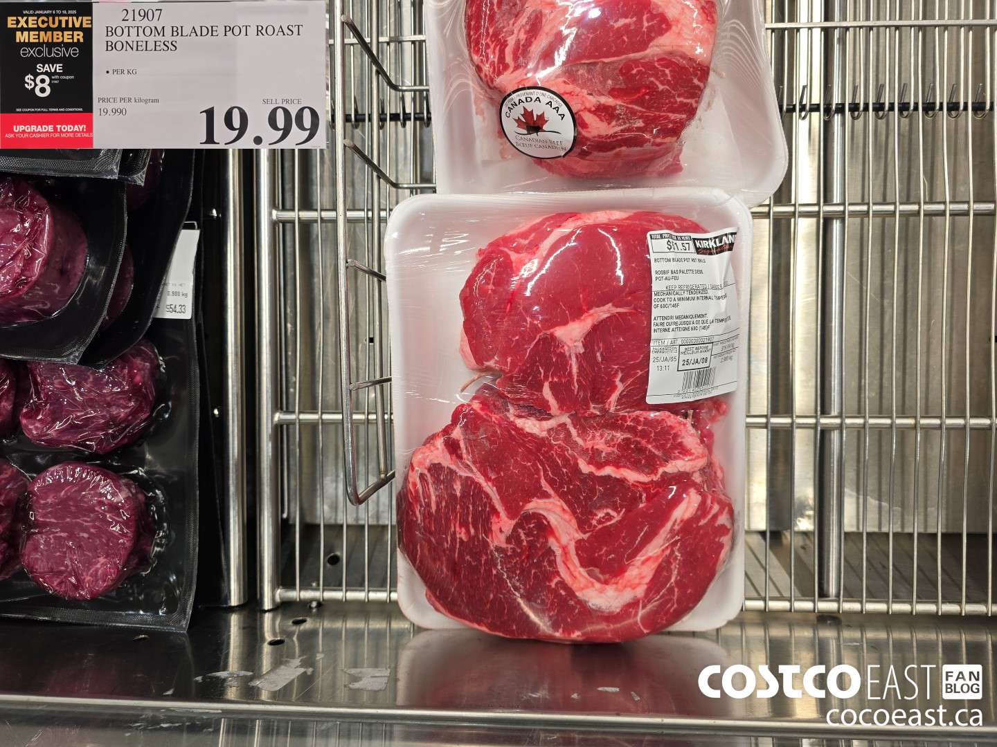 21907 BONELESS BOTTOM BLADE ROAST ***DISCOUNT PER KG*** ($8.00 INSTANT SAVINGS EXPIRES ON 2025-01-19) $11.99