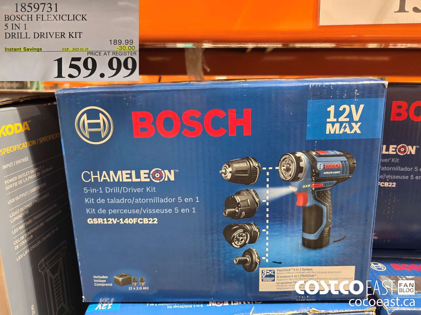 1859731 BOSCH FLEXICLICK 5 - IN - 1 DRILL DRIVER KIT ($30.00 INSTANT SAVINGS EXPIRES ON 2025-01-19) $159.99