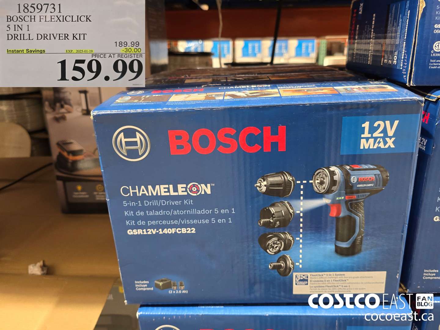 1859731 BOSCH FLEXICLICK 5 - IN - 1 DRILL DRIVER KIT ($30.00 INSTANT SAVINGS EXPIRES ON 2025-01-19) $159.99