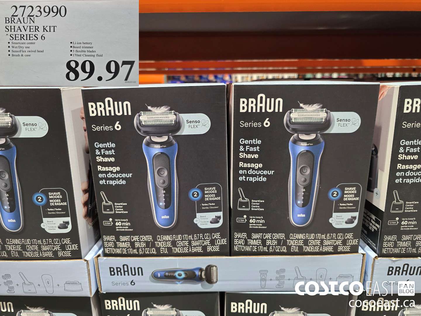 2123990 BRAUN SHAVER KIT SERIES 6 $89.97