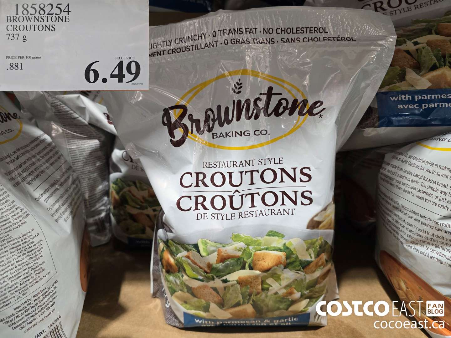 1858254 BROWNSTONE CROUTONS 737 G $6.49