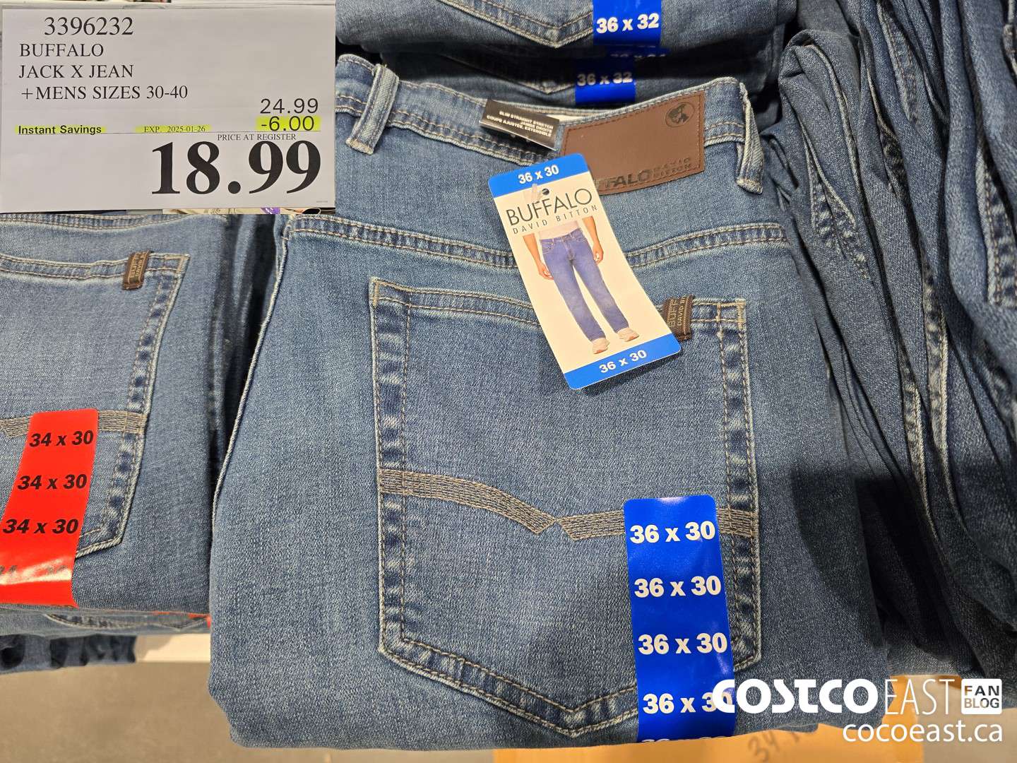 3396232 BUFFALO JACK X JEAN + MENS SIZES 30-40 ($6.00 INSTANT SAVINGS EXPIRES ON 2025-01-26) $18.99
