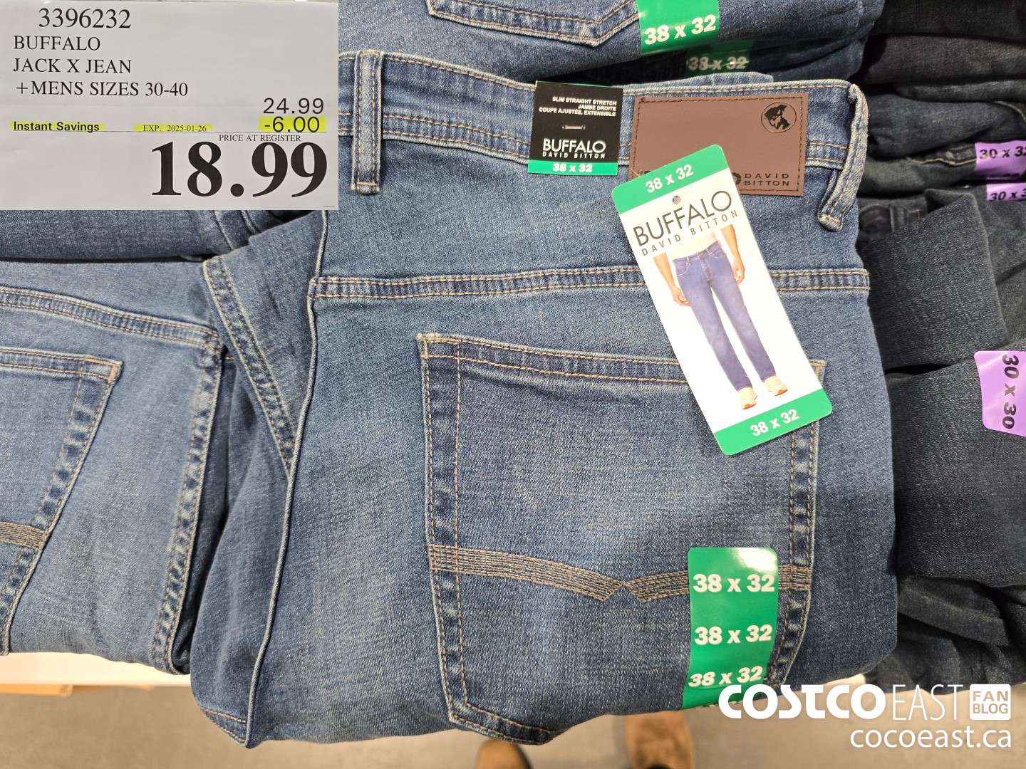 3396232 BUFFALO JACK X JEAN + MENS SIZES 30-40 ($6.00 INSTANT SAVINGS EXPIRES ON 2025-01-26) $18.99