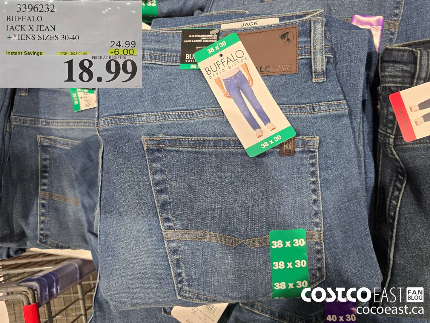 3396232 BUFFALO JACK X JEAN + MENS SIZES 30-40 ($6.00 INSTANT SAVINGS EXPIRES ON 2025-01-26) $18.99