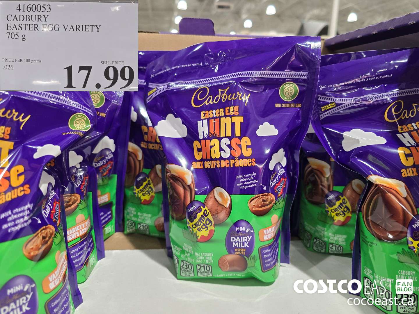 4160053 CADBURY EASTER EGG VARIETY 705 g $17.99