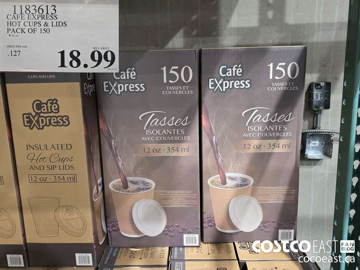 1183613 CAFE EXPRESS HOT CUPS & LIDS PACK OF 150 $18.99
