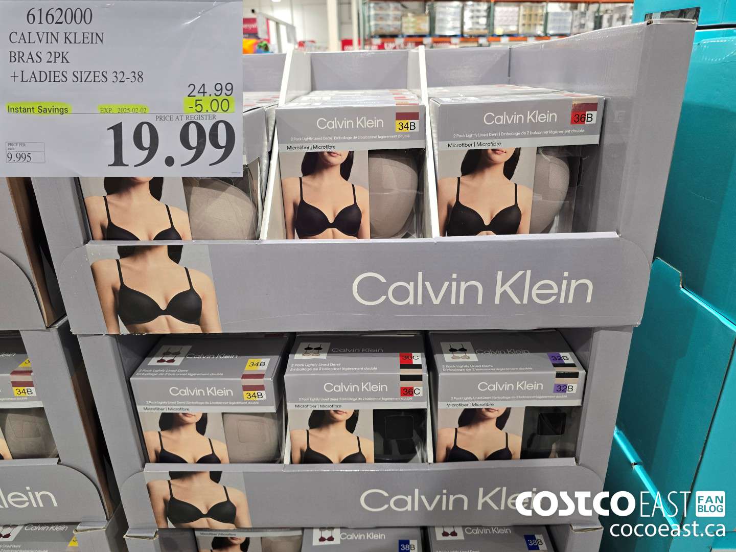 6162000 CALVIN KLEIN BRAS 2PK +LADIES SIZES 32-38 ($5.00 INSTANT SAVINGS EXPIRES ON 2025-02-02) $19.99