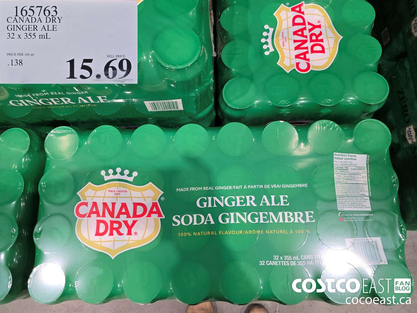 165763 CANADA DRY GINGER ALE 32 X 355 ML $15.69