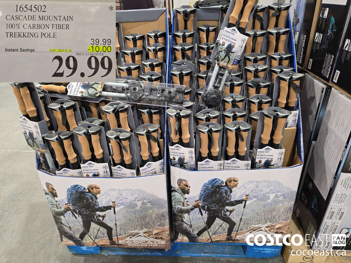 1654502 CASCADE MOUNTAIN 100% CARBON FIBRE TREKKING POLE ($10.00 INSTANT SAVINGS EXPIRES ON 2025-01-26) $29.99