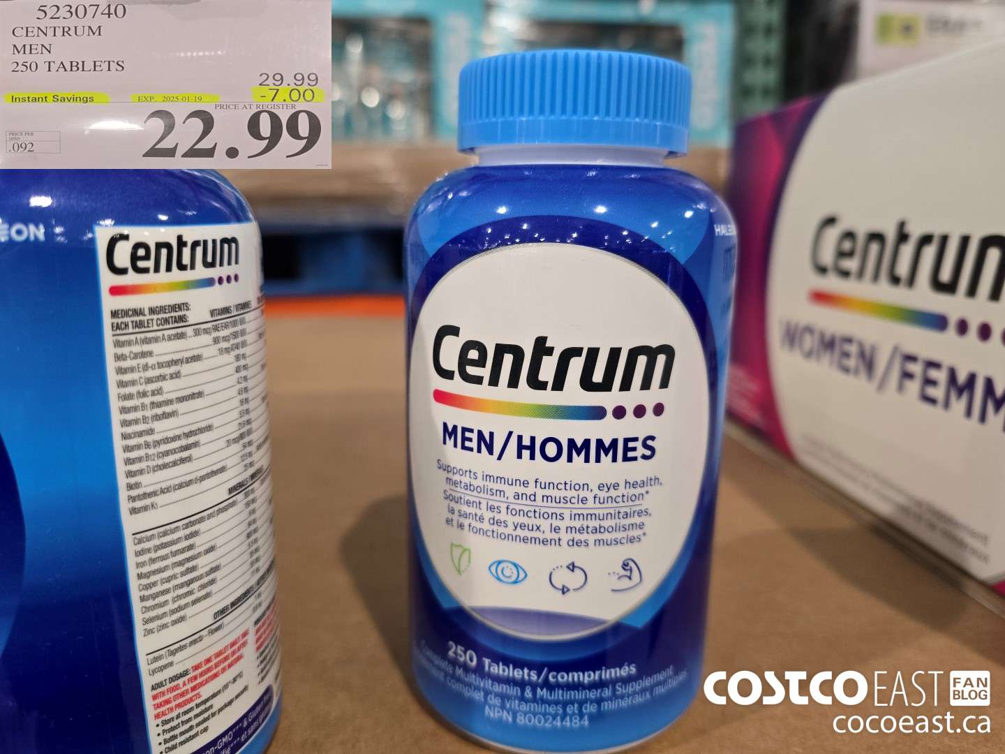 5230740 CENTRUM MEN 250 TABLETS ($7.00 INSTANT SAVINGS EXPIRES ON 2025-01-19) $22.99