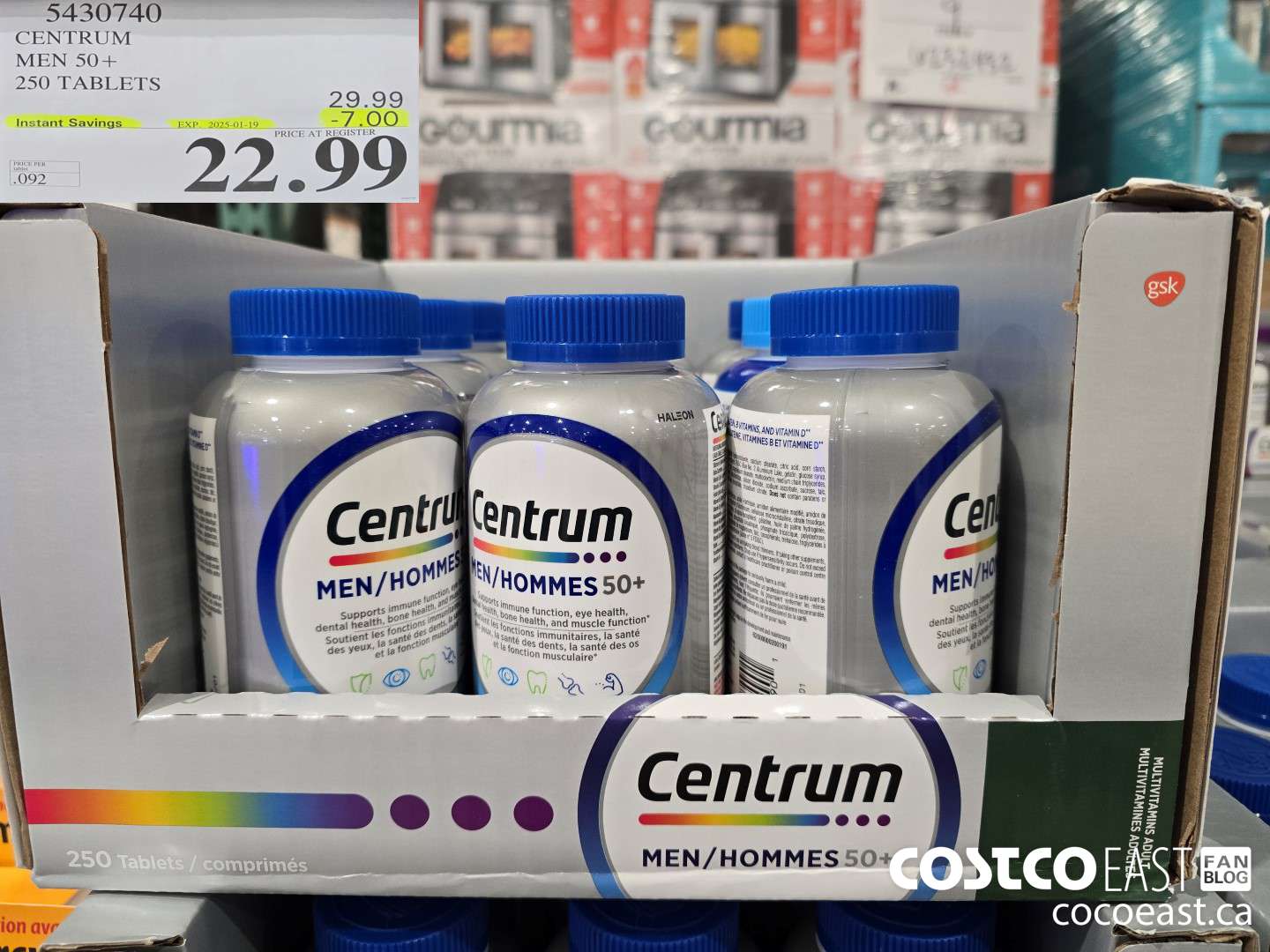 5430740 CENTRUM MEN 50+ 250 TABLETS ($7.00 INSTANT SAVINGS EXPIRES ON 2025-01-19) $22.99