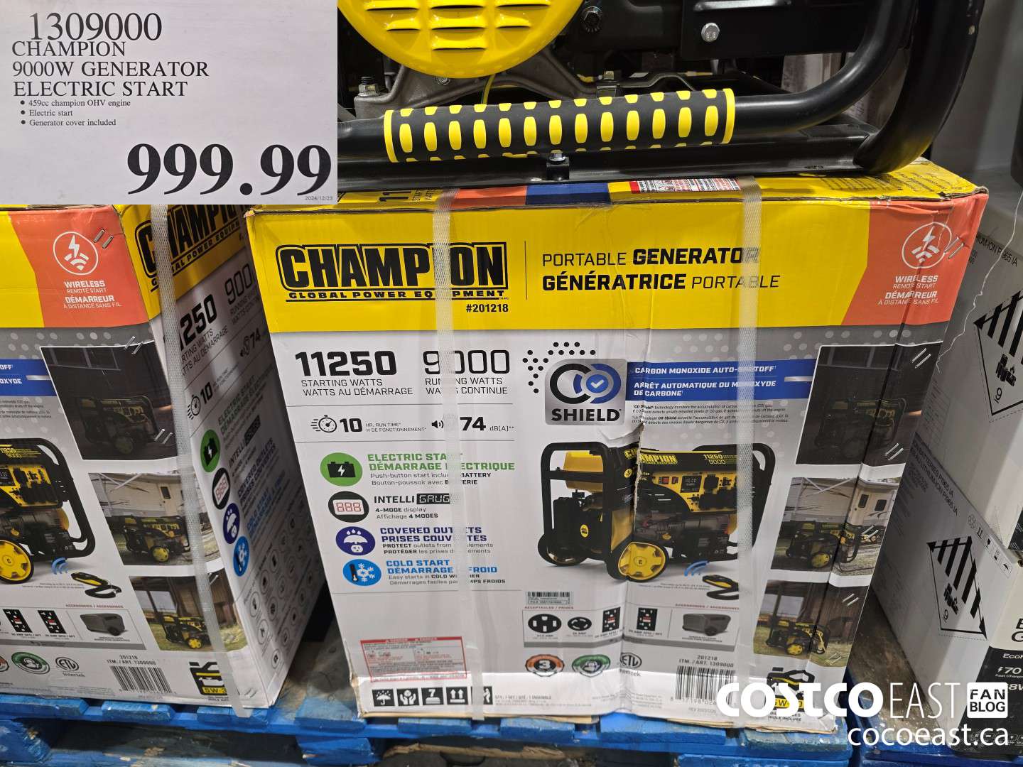 1309000 CHAMPION 9000W GENERATOR ELECTRIC START $999.99