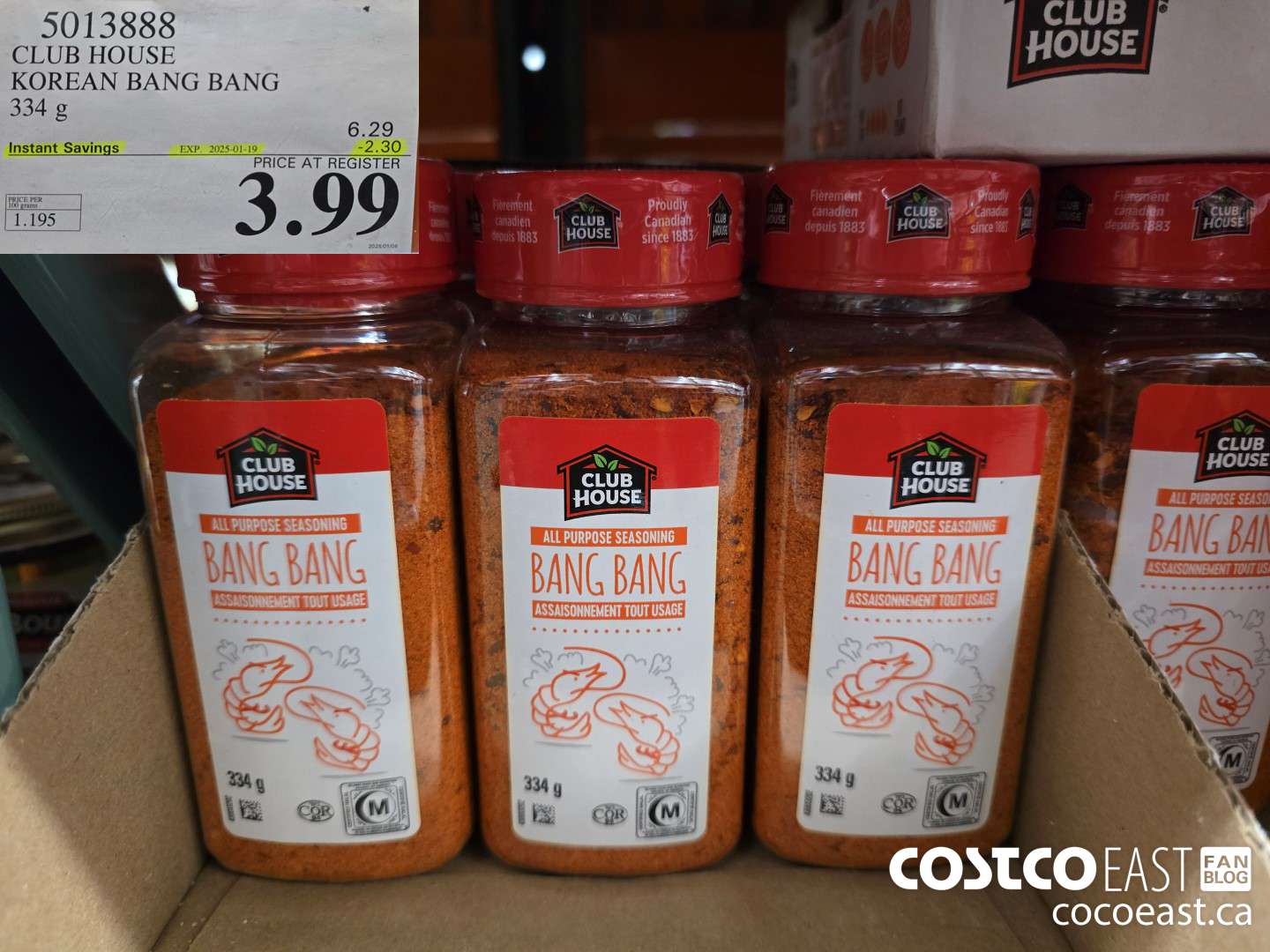 5013888 CLUB HOUSE KOREAN BANG BANG 334 G ($2.30 INSTANT SAVINGS EXPIRES ON 2025-01-19) $3.99