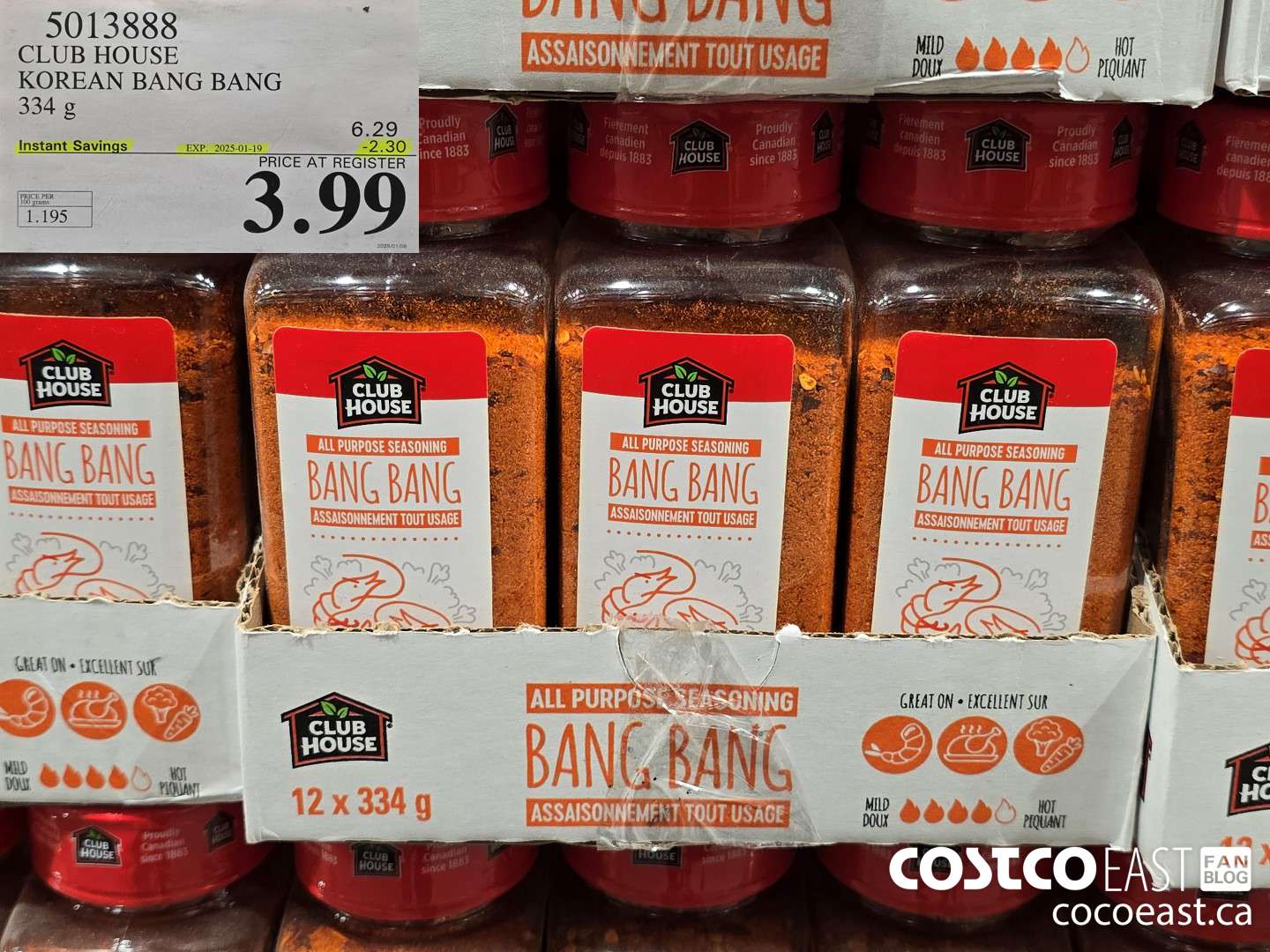 5013888 CLUB HOUSE KOREAN BANG BANG 334 G ($2.30 INSTANT SAVINGS EXPIRES ON 2025-01-19) $3.99