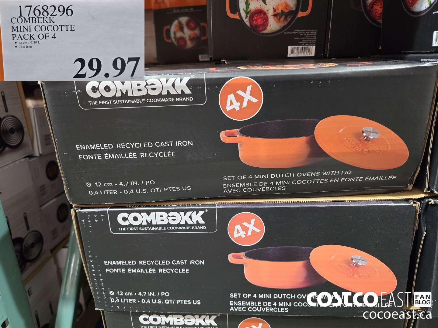 1768296 COMBEKK MINI COCOTTE pack of 4 $29.97