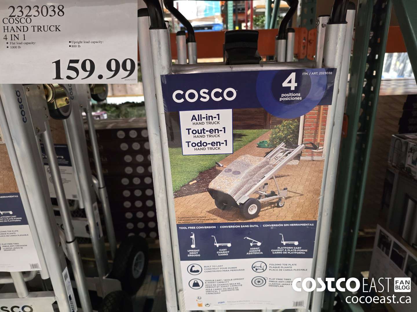 2323038 COSCO HAND TRUCK 4 IN 1 $159.99