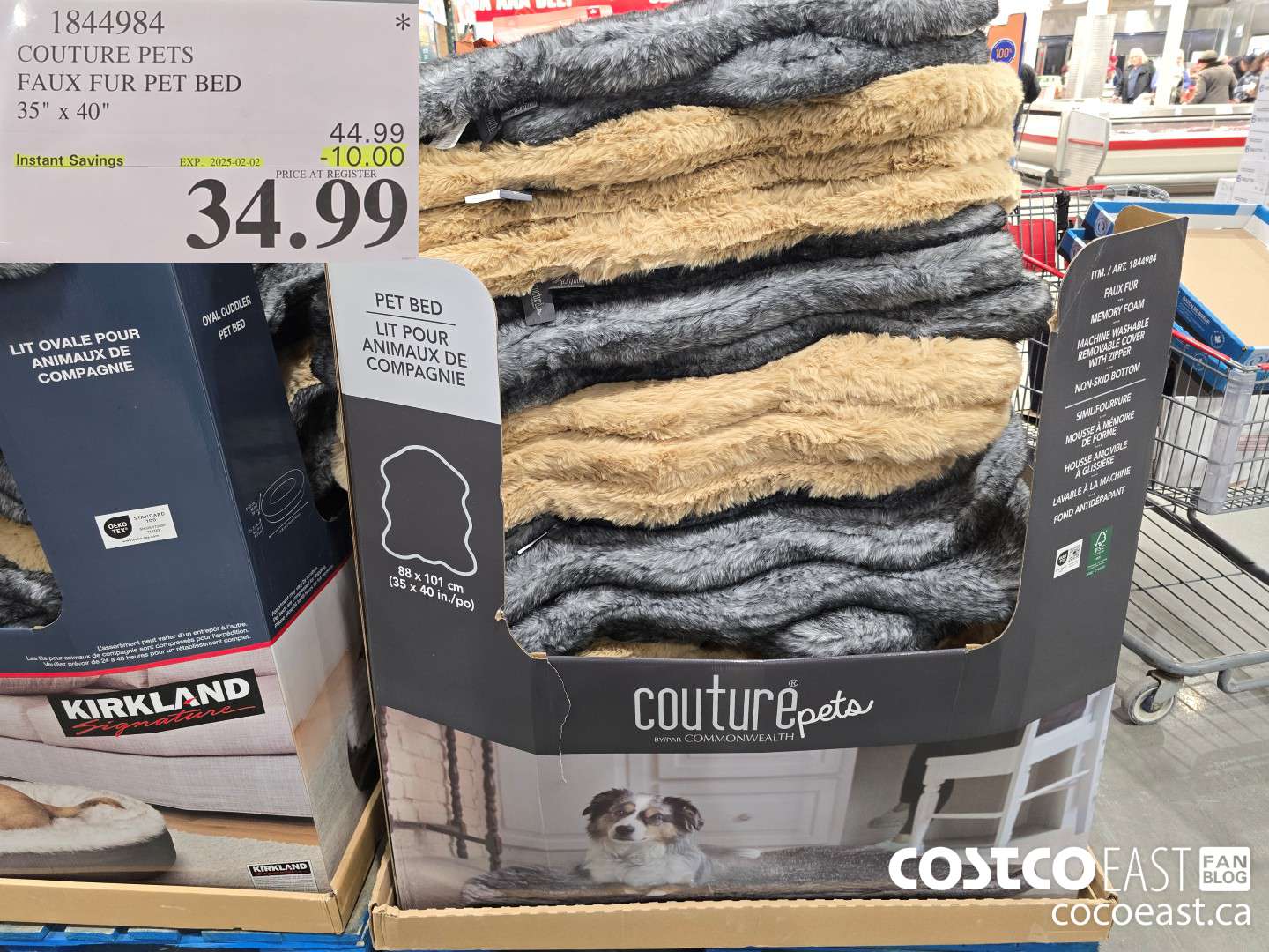 1844984 COUTURE PETS FAUX FUR PET BED 35