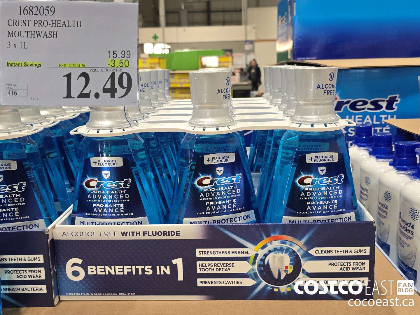 1682059 CREST PRO-HEALTH MOUTHWASH 3 X 1L ($3.50 INSTANT SAVINGS EXPIRES ON 2025-01-26) $12.49