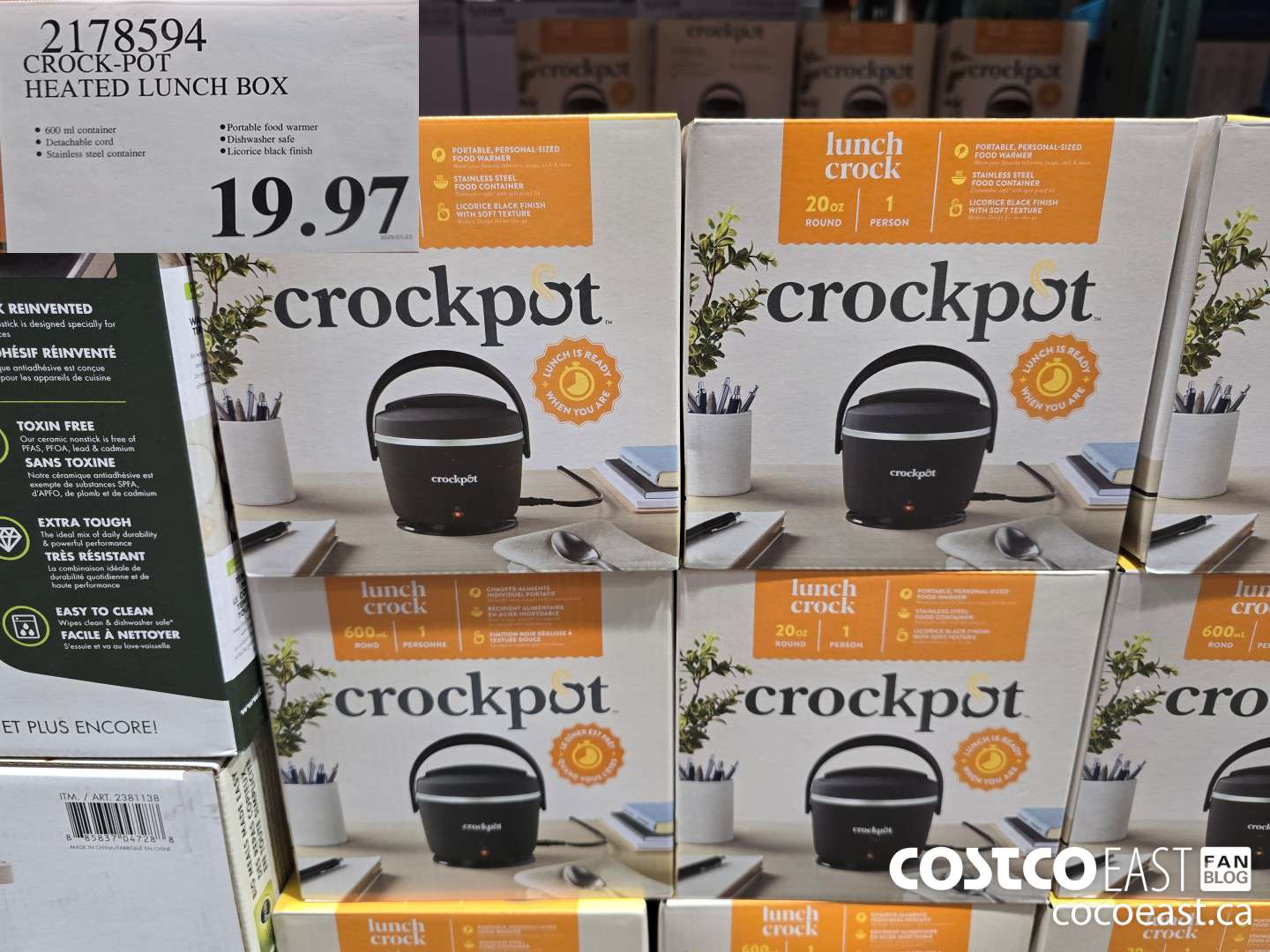 2178594 CROCK-POT HEATED LUNCH BOX $19.97
