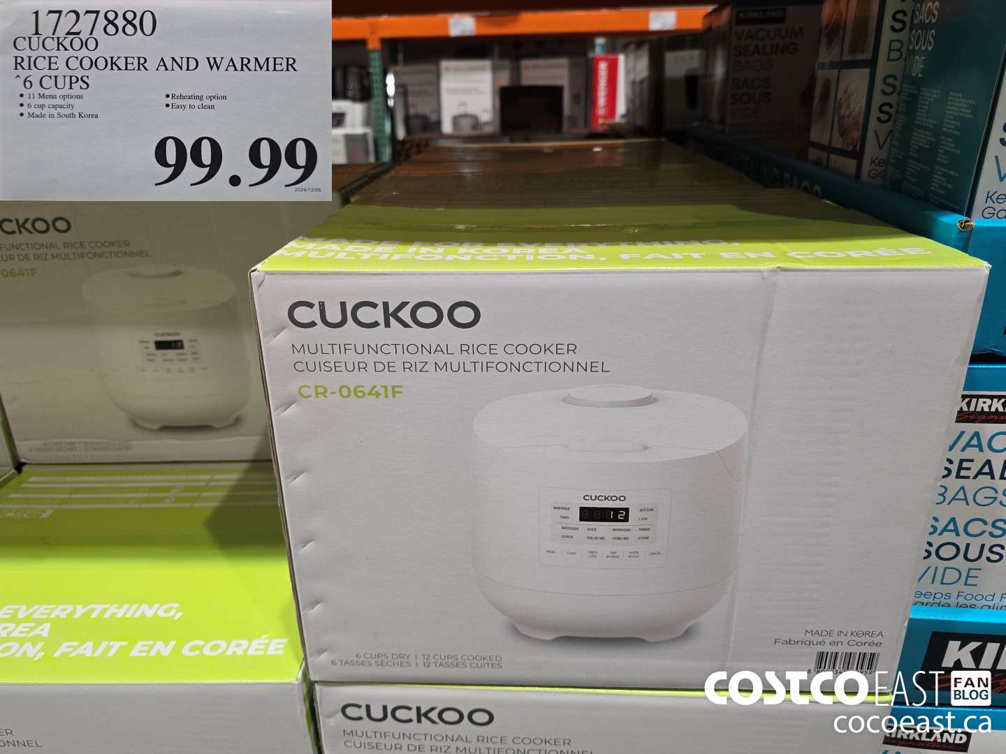 1727880 CUCKOO RICE COOKER AND WARMER 6 CUPS $99.99