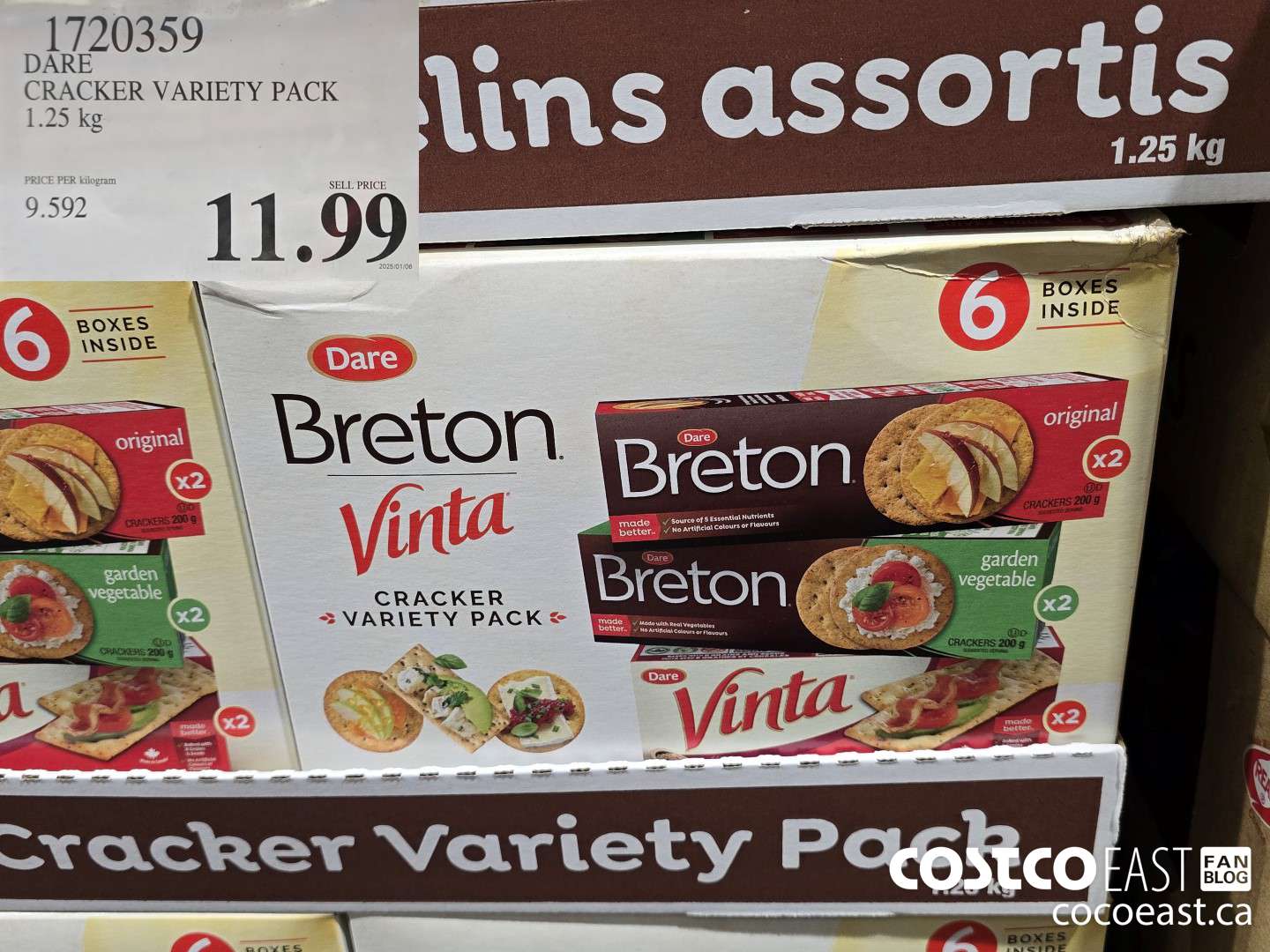 1720359 DARE CRACKER VARIETY PACK 1.25 kg $11.99