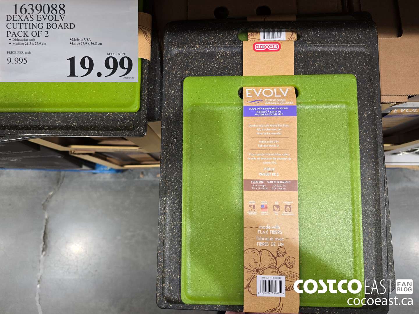 1639088 DEXAS EVOLV CUTTING BOARD PACK OF 2 $19.99