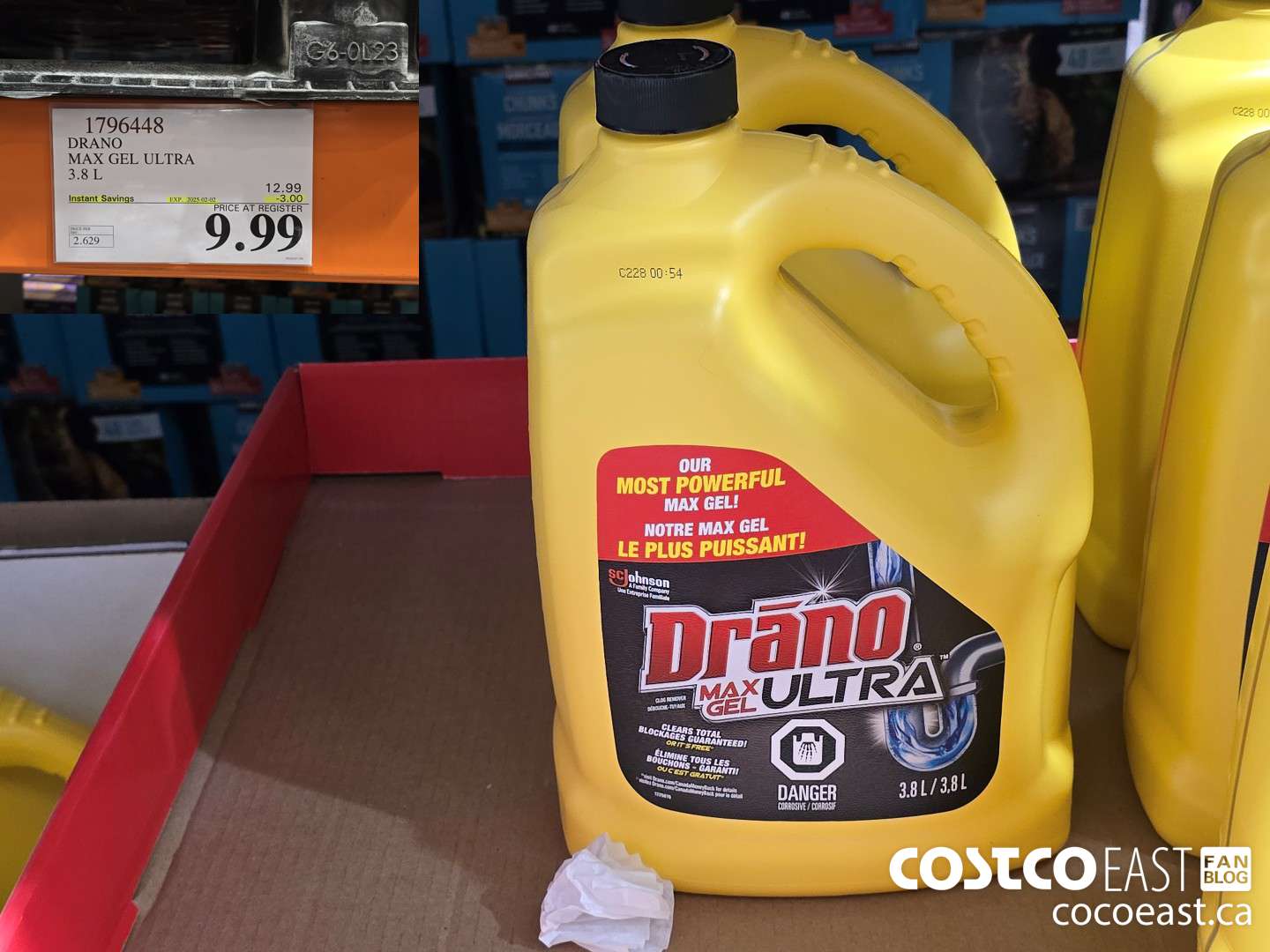 1796448 DRANO MAX GEL ULTRA 3.8L ($3.00 INSTANT SAVINGS EXPIRES ON 2025-02-02) $9.99
