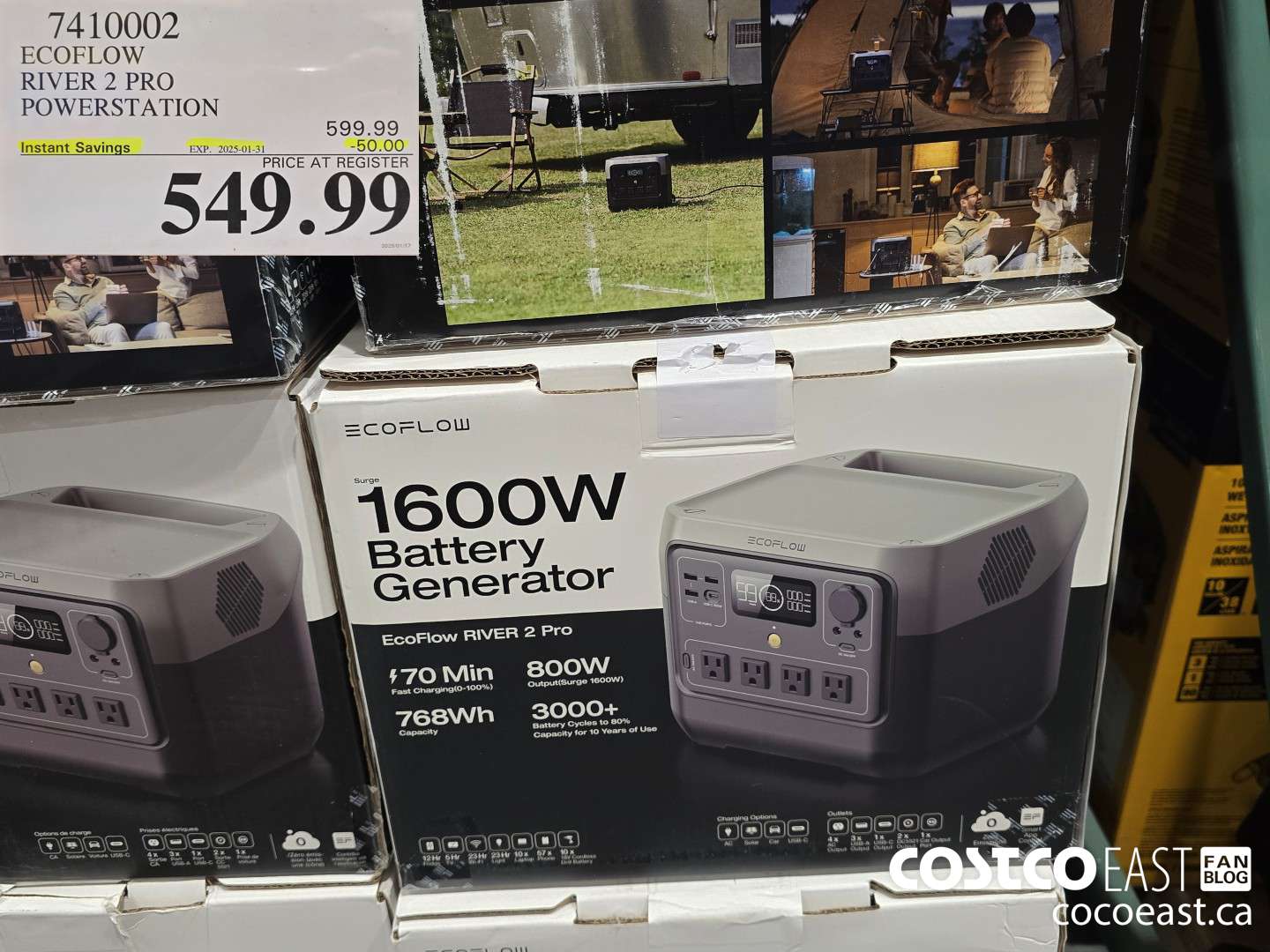 7410002 ECOFLOW RIVER 2 PRO POWERSTATION ($500.00 INSTANT SAVINGS EXPIRES ON 2025-01-31) $549.99