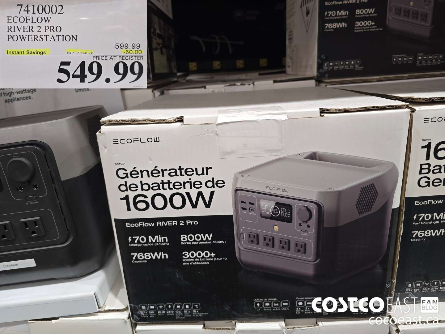 7410002 ECOFLOW RIVER 2 PRO POWERSTATION ($500.00 INSTANT SAVINGS EXPIRES ON 2025-01-31) $549.99