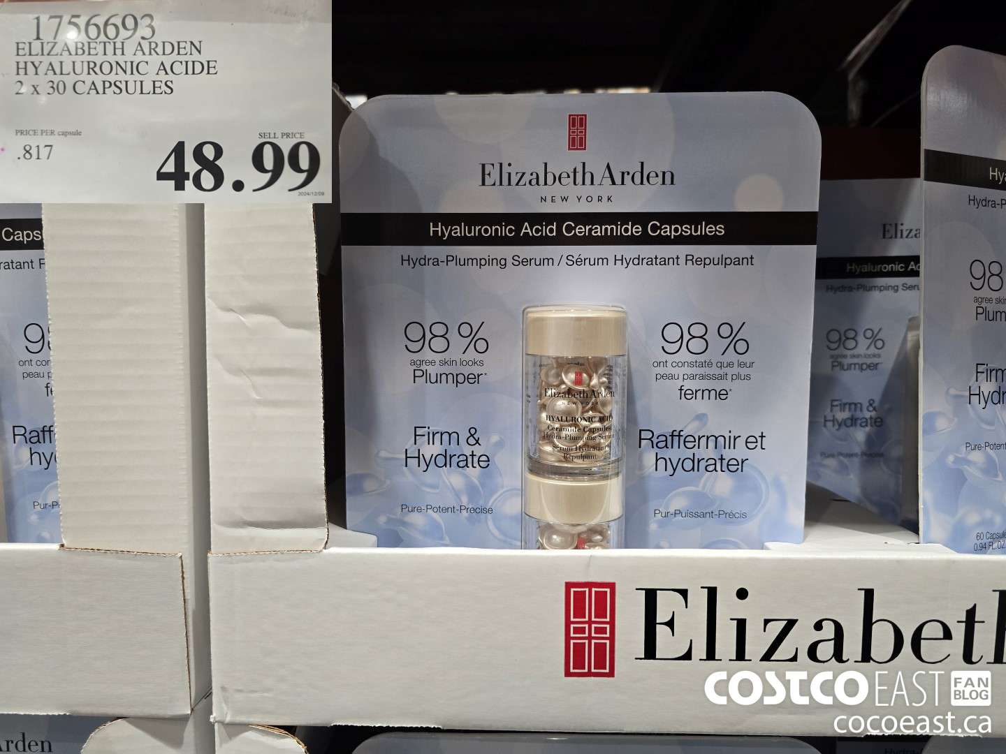 1756693 ELIZABETH ARDEN HYALURONIC ACID 2 x 30 CAPSULES $48.99