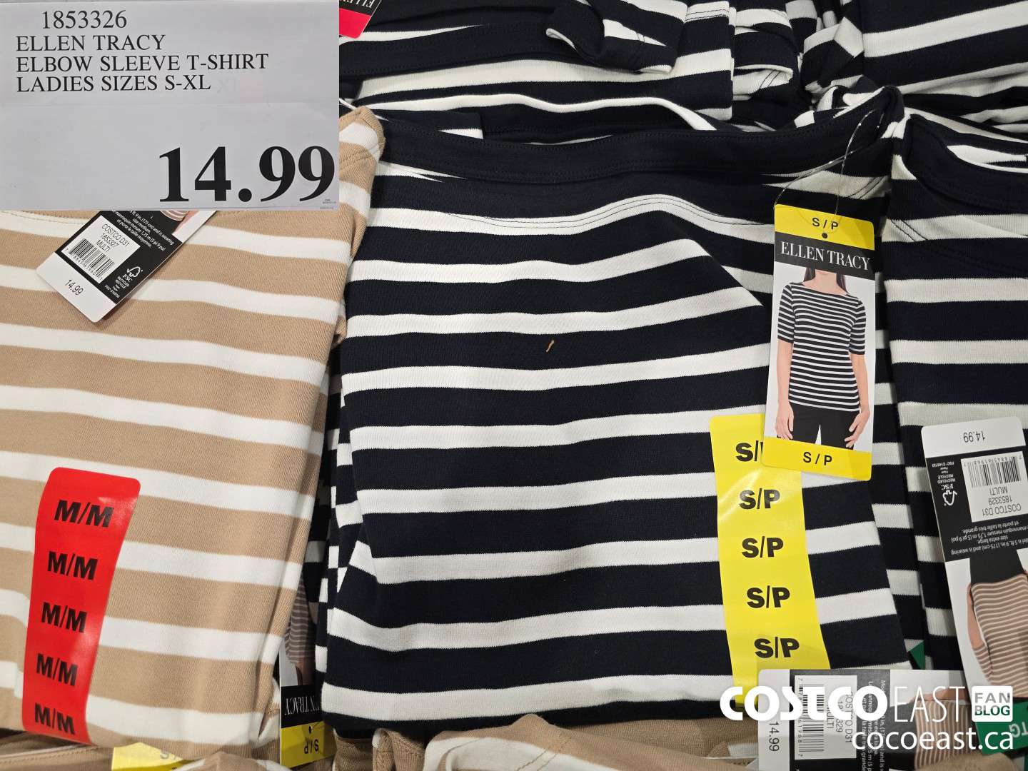 1853326 ELLEN TRACY ELBOW SLEEVE T-SHIRT LADIES SIZES S-XL $14.99
