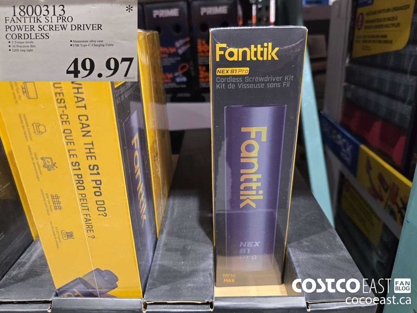 1800313 FANTTIK S1 PRO POWER SCREW DRIVER CORDLESS $49.97