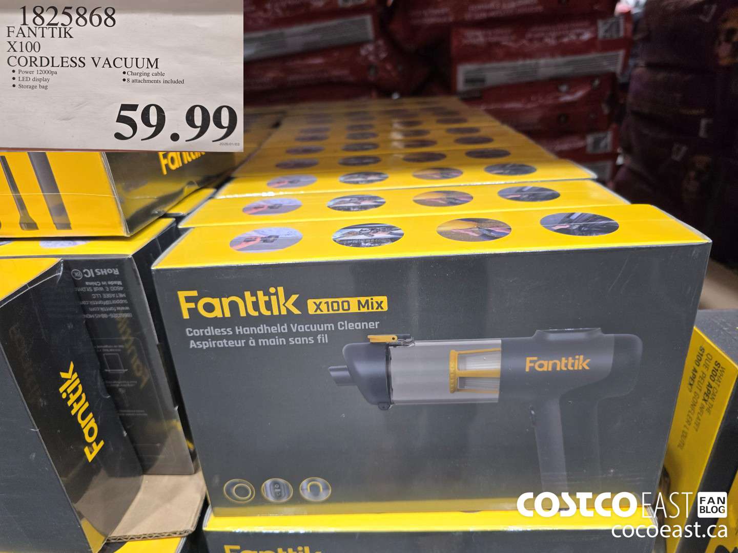 1825868 FANTTIK X100 CORDLESS VACUUM $59.99