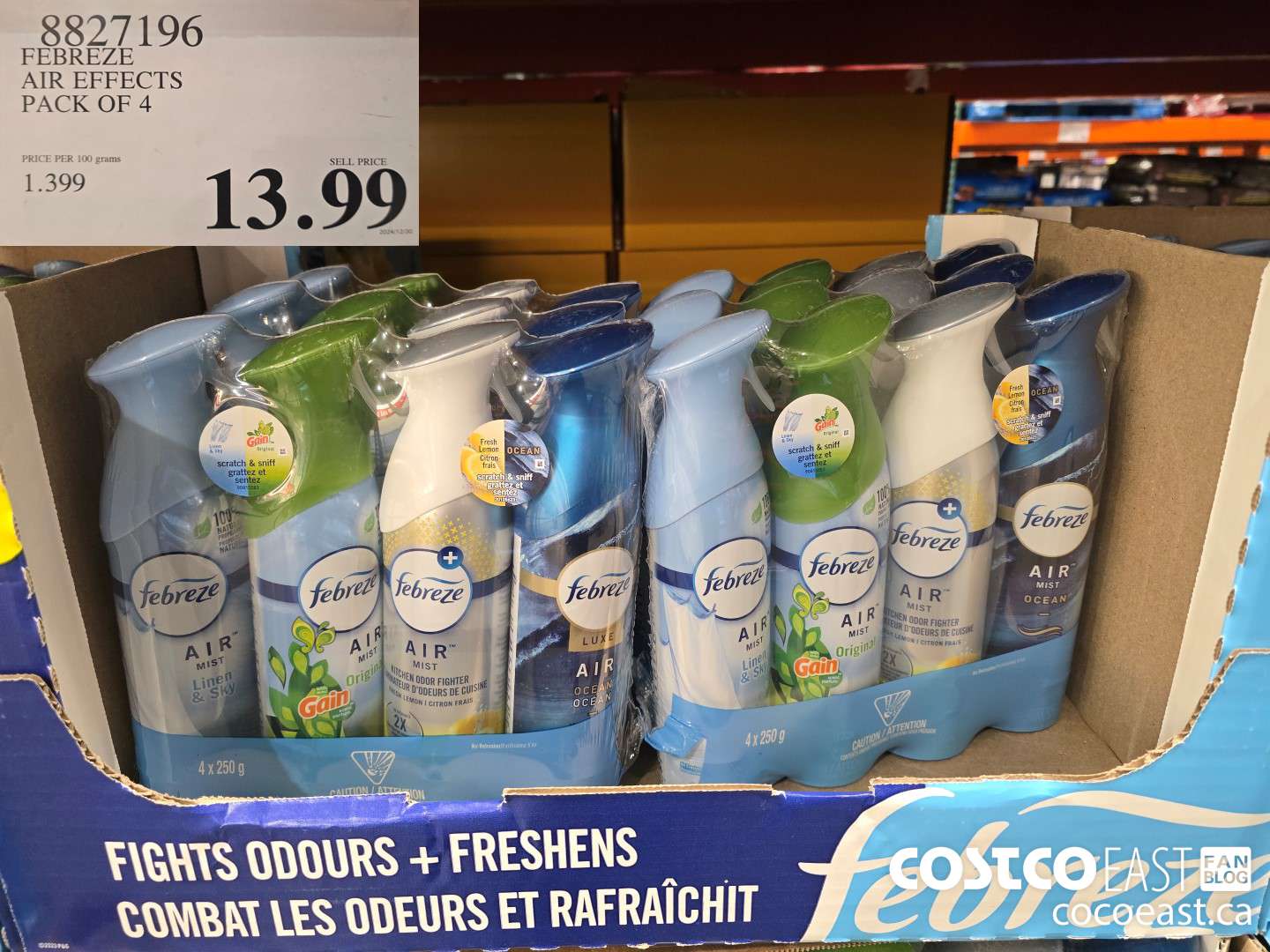 8827196 FEBREZE AIR EFFECTS PACK OF 4 $13.99