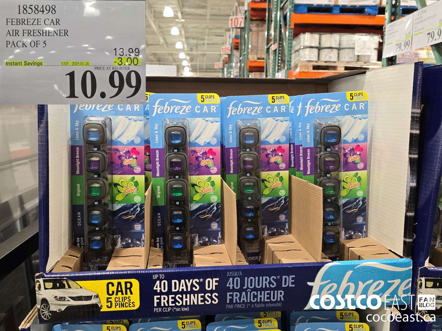 1858498 FEBREZE CAR AIR FRESHENER PACK OF 5 ($3.00 INSTANT SAVINGS EXPIRES ON 2025-01-26) $10.99